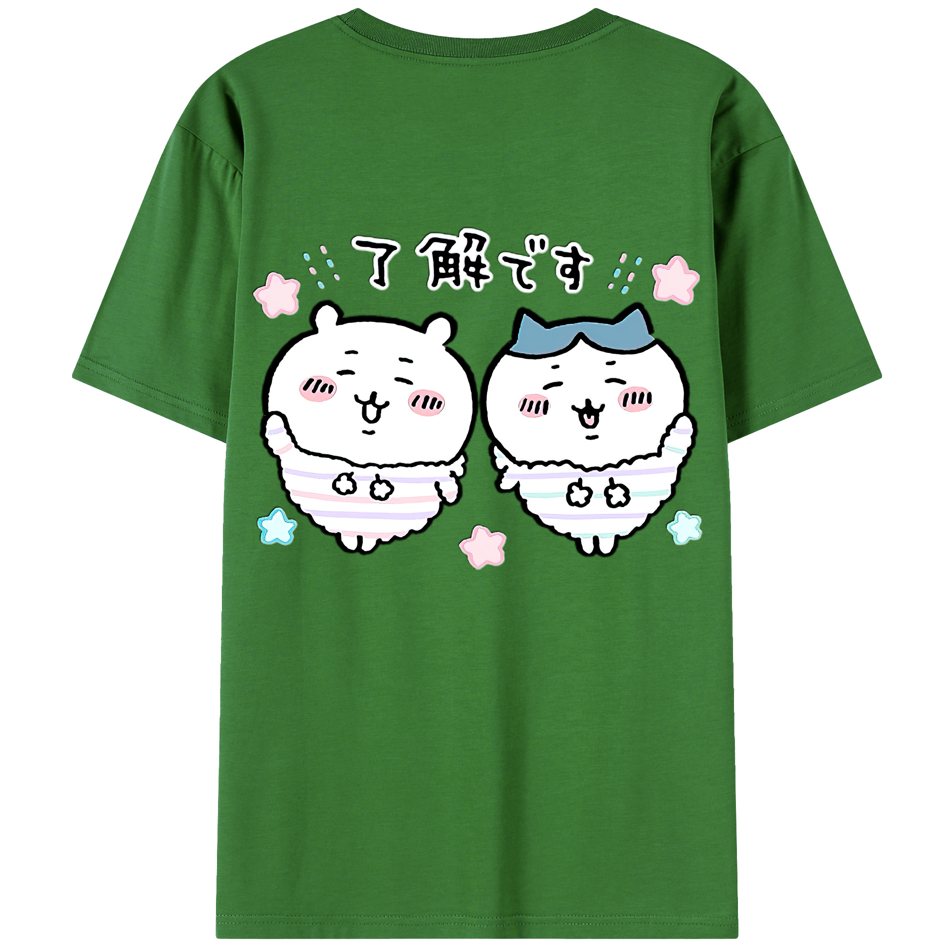 （画像用） ちいかわ ハチワレ Chii-kawa hachiware レディース半袖Tシャツ(バックプリント)